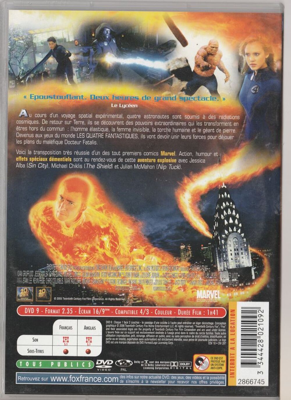 les 4 fantastiques DVD et blu-ray