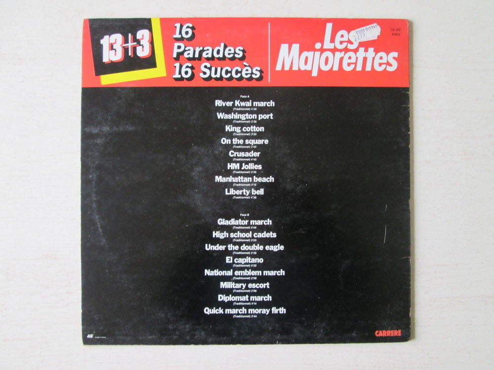 Les Majorettes 16 parades 16 succ&egrave;s CD et vinyles