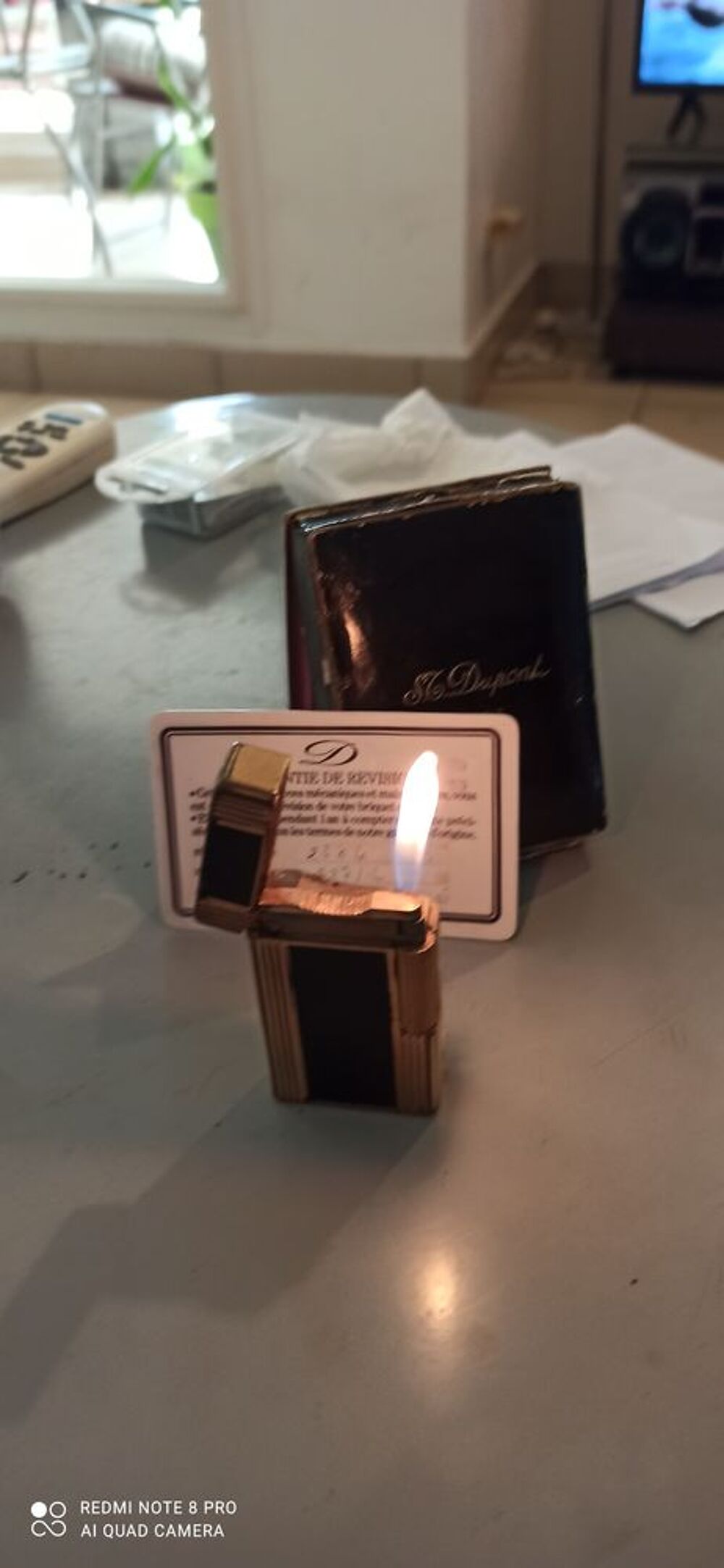 Briquet plaqu&eacute; or Dupont 