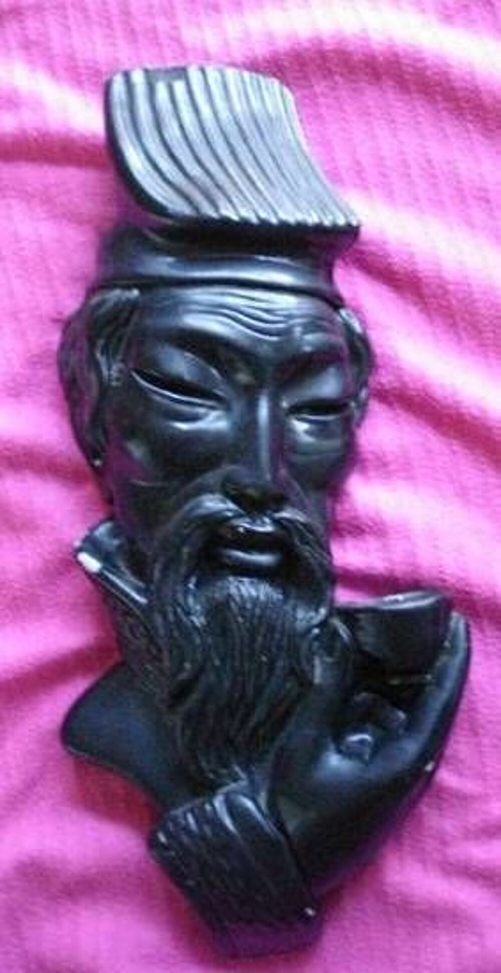 Visage pl&acirc;tre repr&eacute;sentant un chinois Décoration