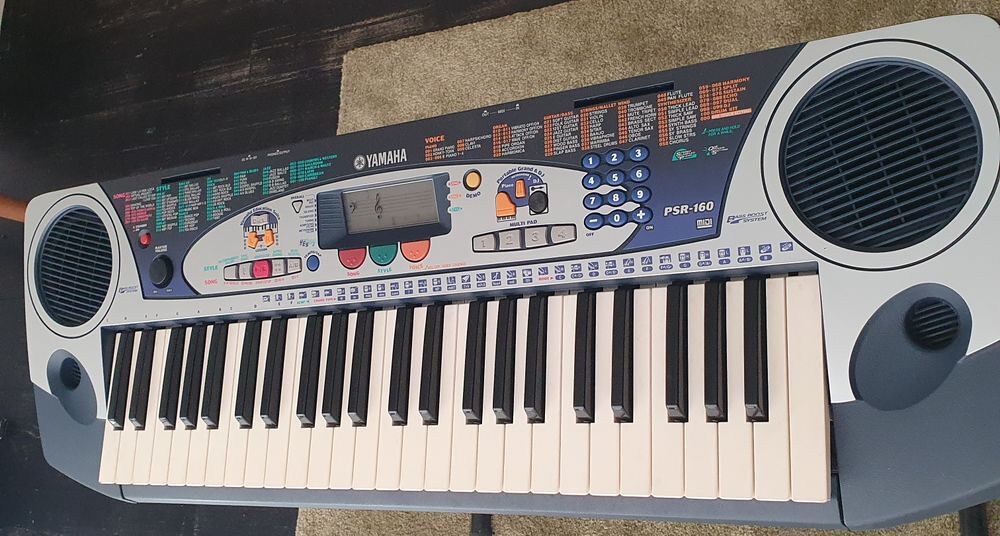 Clavier Yamaha PSR160 avec adaptateur Yamaha 2 manuels 1 support clavier RTX X83 Audio et hifi