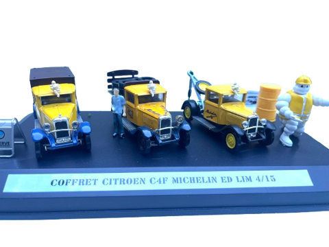 Coffret vintage avec 3 Citroen Michelin C4F en �dition lim 90 Meyrannes (30)