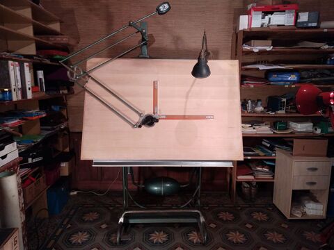Table de collection a dessin d'architecte marque REGMA 700 Quillan (11)