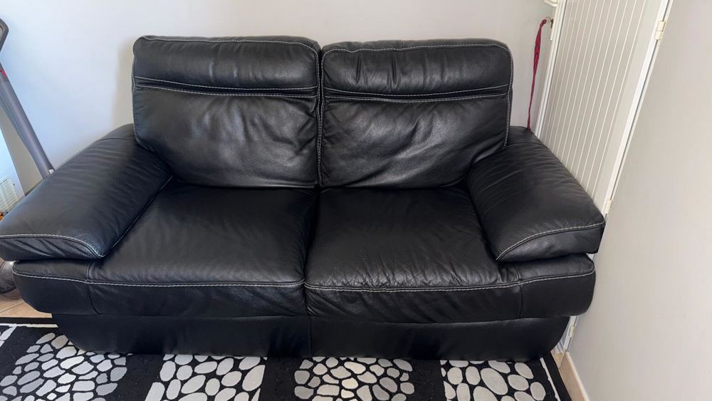 fauteuil cuir noir Meubles