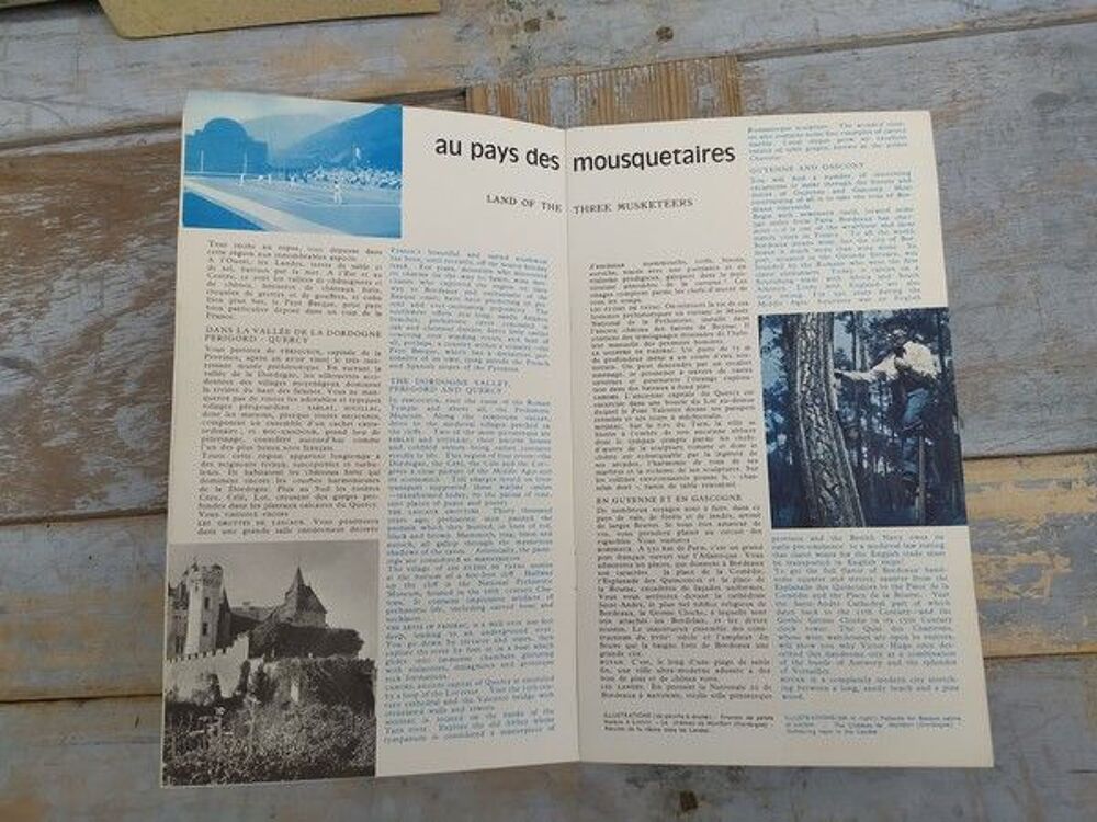 Brochure Publicit&eacute; Air France P&eacute;rigord Gascogne Guyenne 1960 