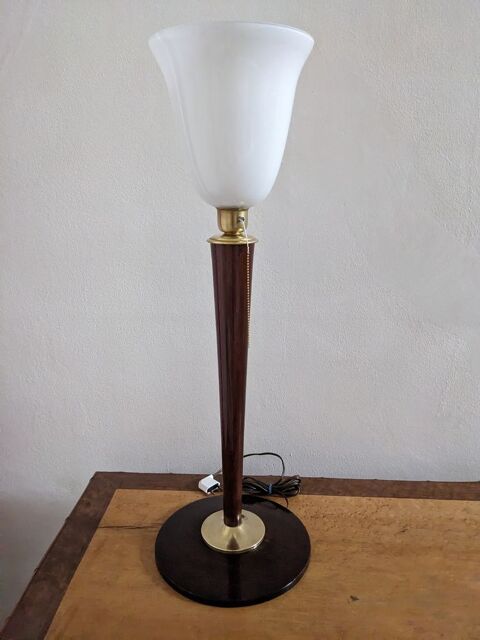 Lampe art deco style MAZDA ou autre couleur acajou en tr�s b 165 Marseille 13 (13)