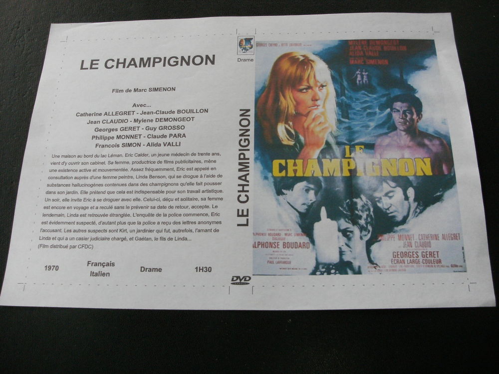 Film : &quot; Le champignon &quot; 1970 DVD et blu-ray