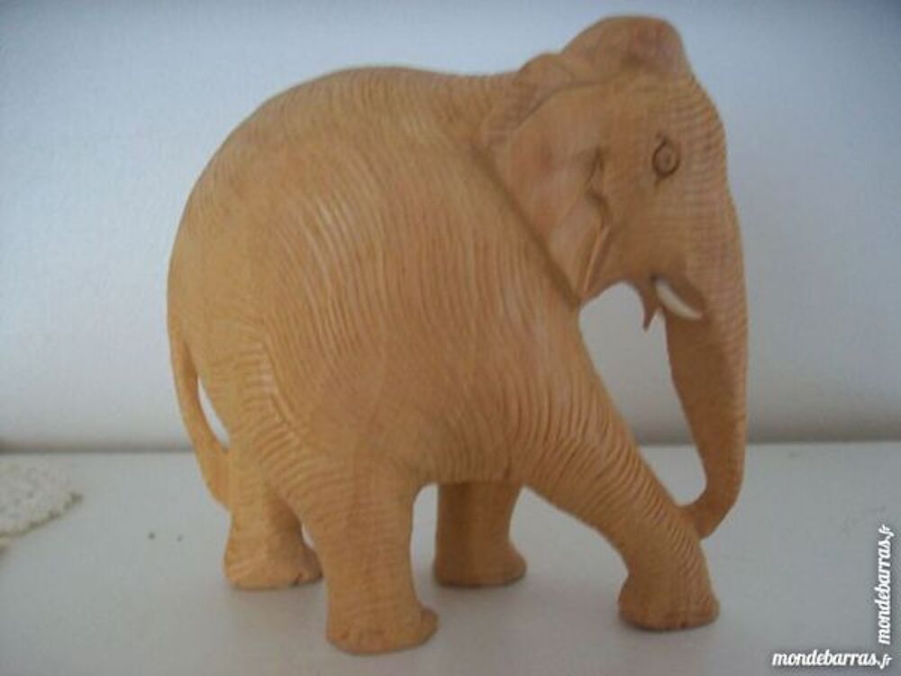 sculpture statuette &eacute;l&eacute;phant bois massif Décoration