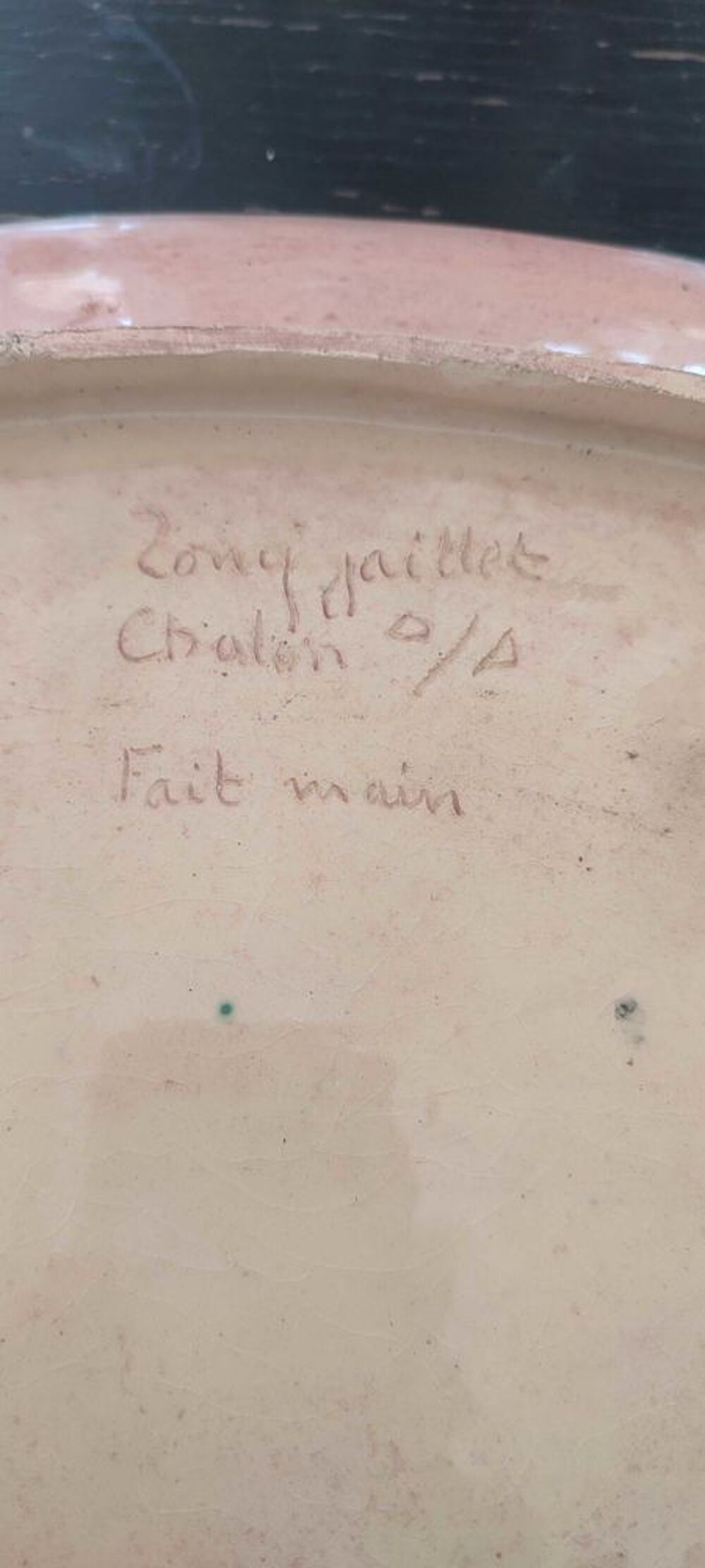 Grand+plat+en+fa&iuml;ence+&eacute;maill&eacute;e+sign&eacute;+Tony+Jaillet+ann&eacute;es+50-60 