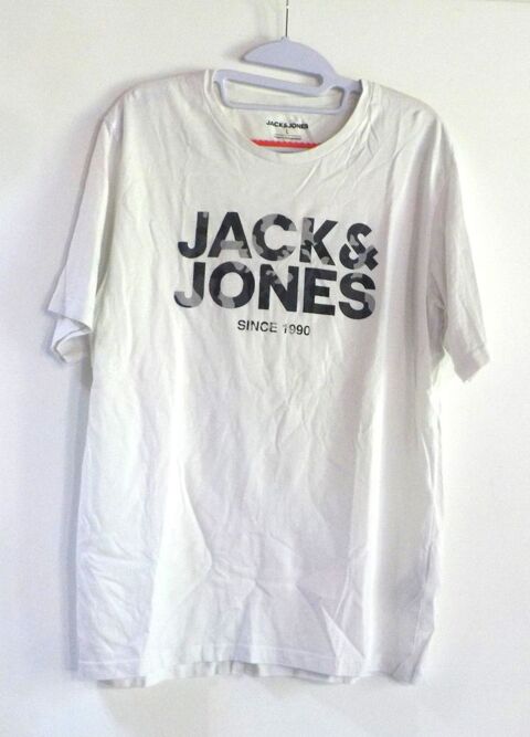 TEE-SHIRT BLANC JACK & JONES TAILLE L 3 Bubry (56)
