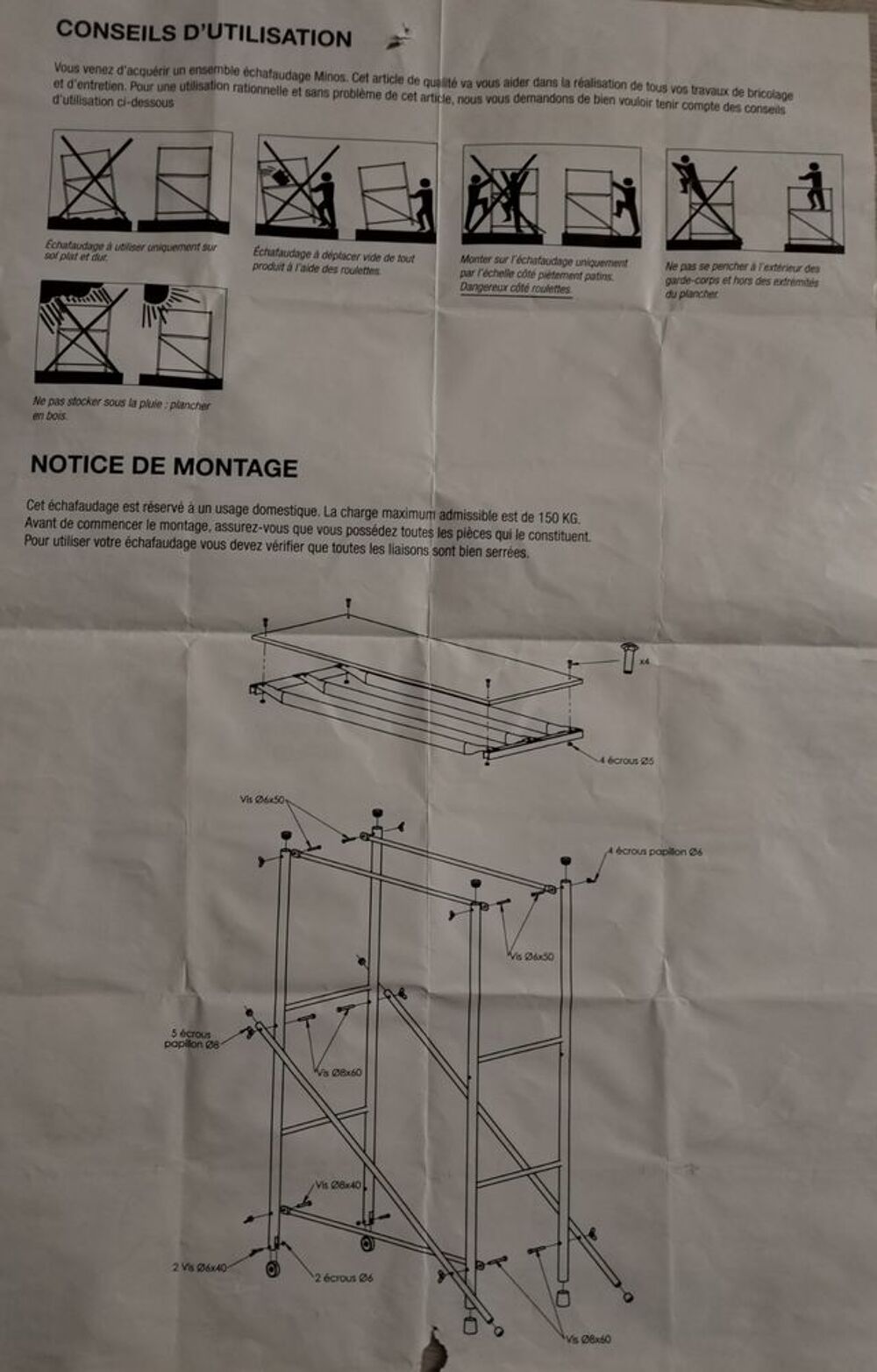 Echafaudage &agrave; usage domestique Bricolage