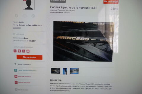 Canne à pêche de la marque HIRO 0 La Bernerie-en-Retz (44)
