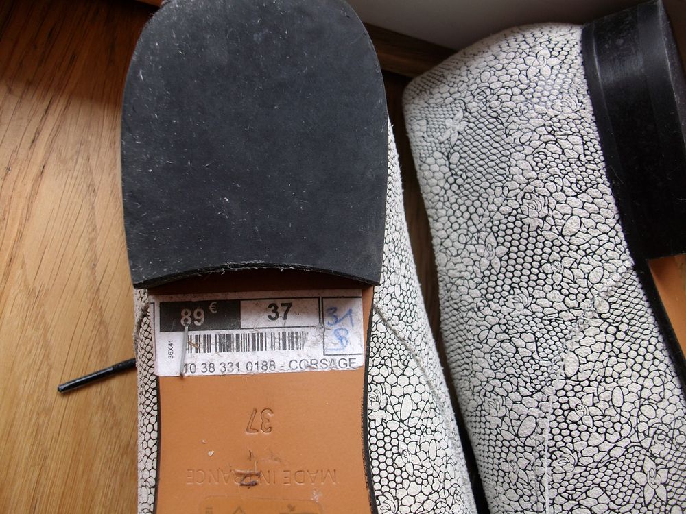 chaussures derby ERAM taille 37 neuves Chaussures