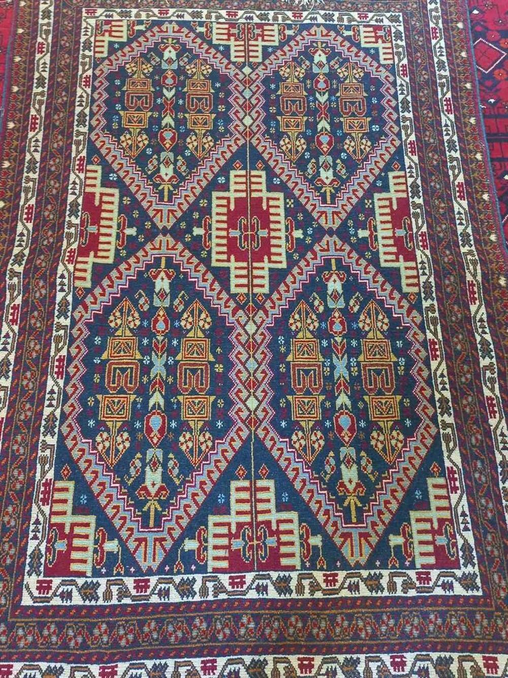 tapis oriental en soie (afghan) Décoration