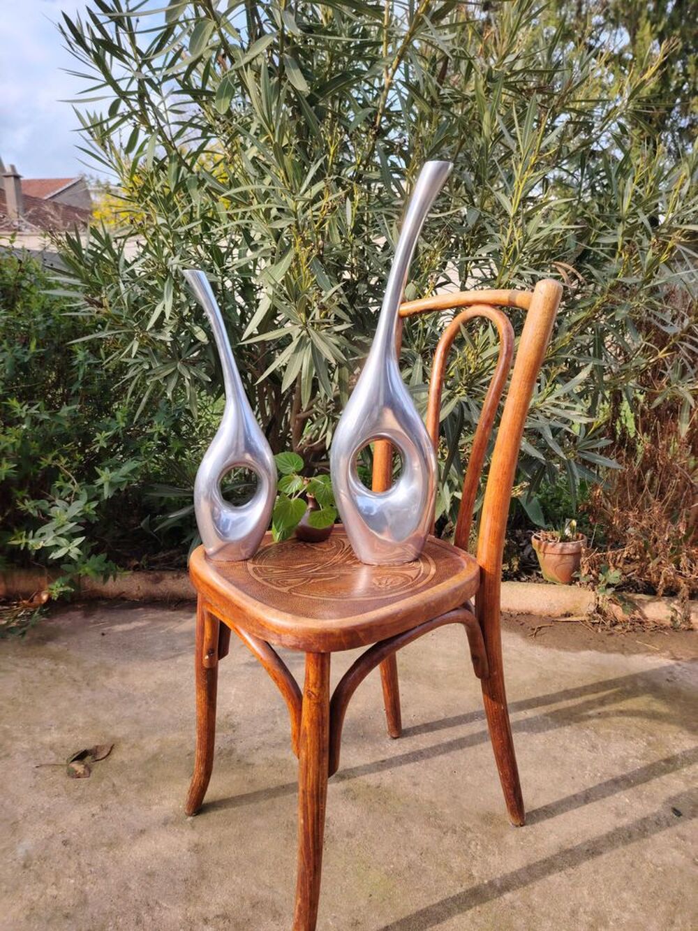 2 vases fonte d aluminium Décoration