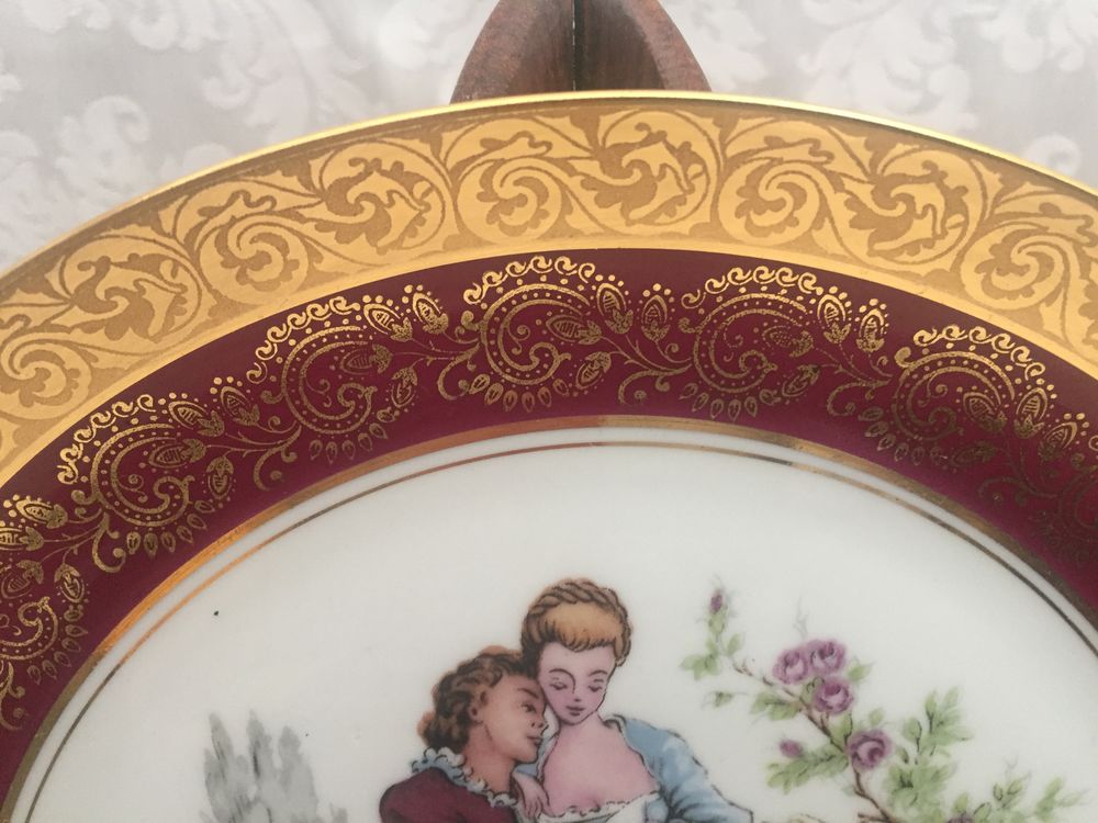 ANCIENNE ASSIETTE EN PORCELAINE LIMOGES BERNARDAUD or 
