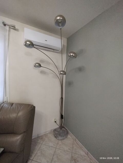 Lampadaire 5 branches chrom� 70 Mathay (25)