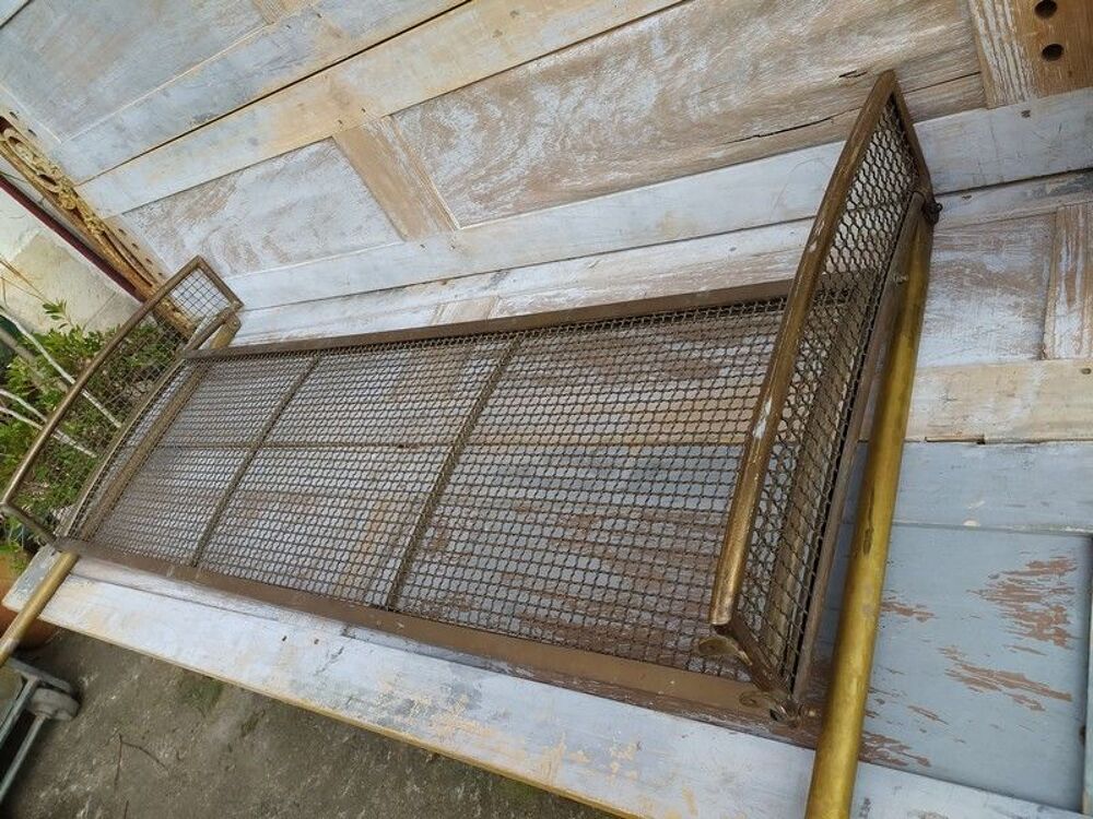 Ancien Porte Bagages de Train en Laiton D&eacute;but XX&egrave;me 