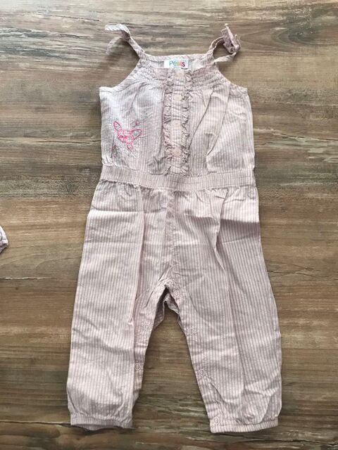 Salopette + chemisier enfant fille   La compagnie 8 Saleilles (66)