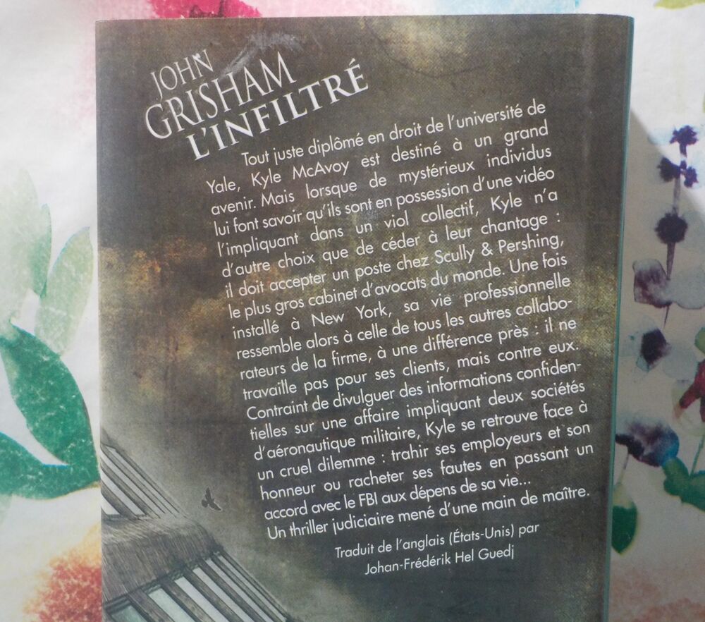 L'INFILTRE de John GRISHAM Ed. France Loisirs Livres et BD