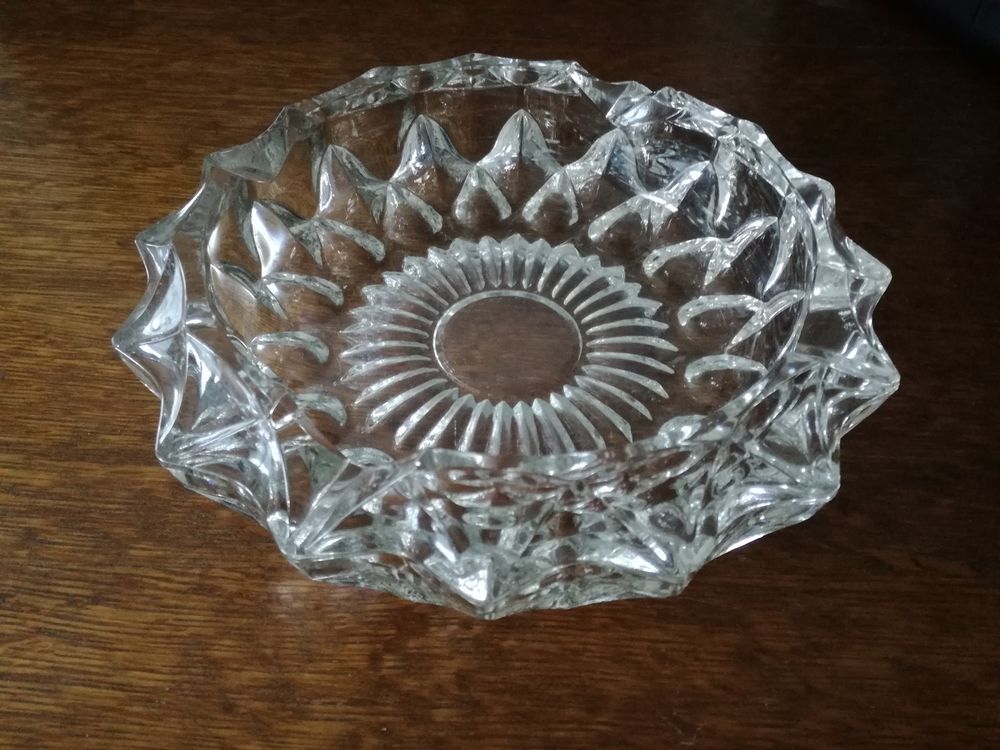 Grand cendrier en cristal vintage Décoration