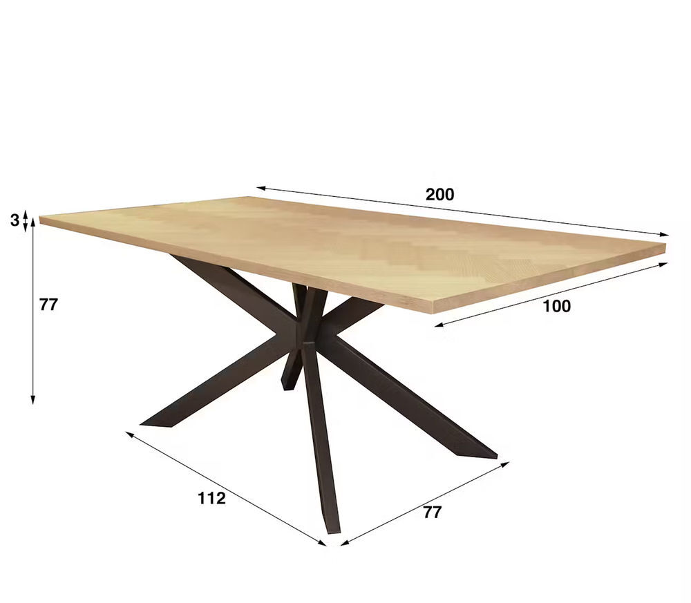Table industrielle bois et m&eacute;tal Meubles