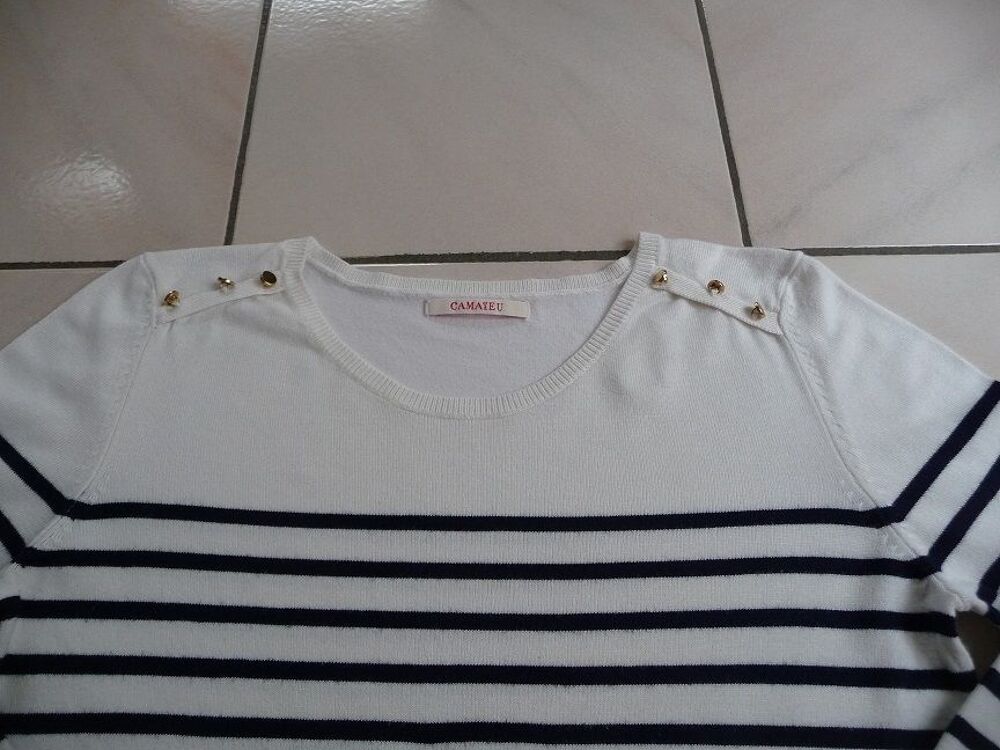 Pull style marin rayures marine CAMAIEU taille 38 - Neuf Vêtements