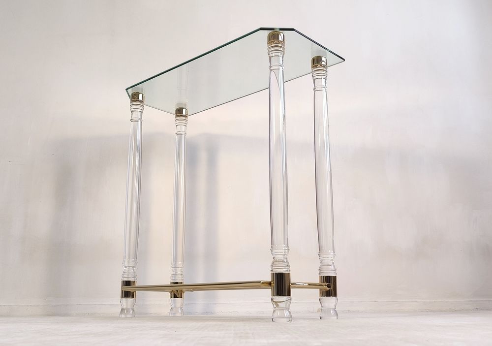 Tr&egrave;s belle Console Vintage Ann&eacute;es 80 Rom&eacute;o R&eacute;ga - Altuglas Meubles