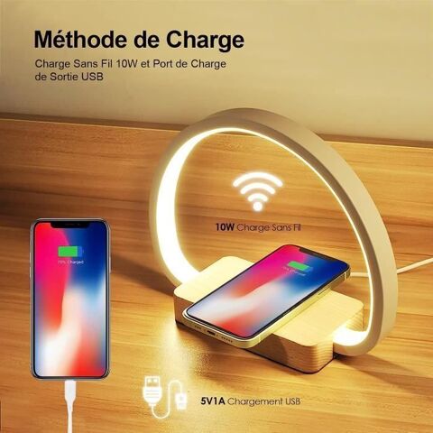 Lampe horloge chargeur sans fil Bar-le-Duc (55)