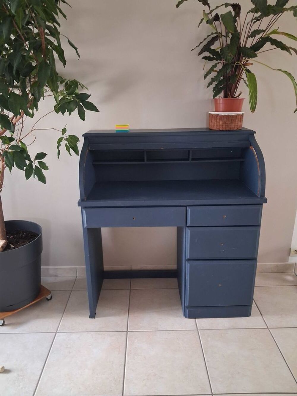 Bureau secr&eacute;taire avec volet roulant Meubles