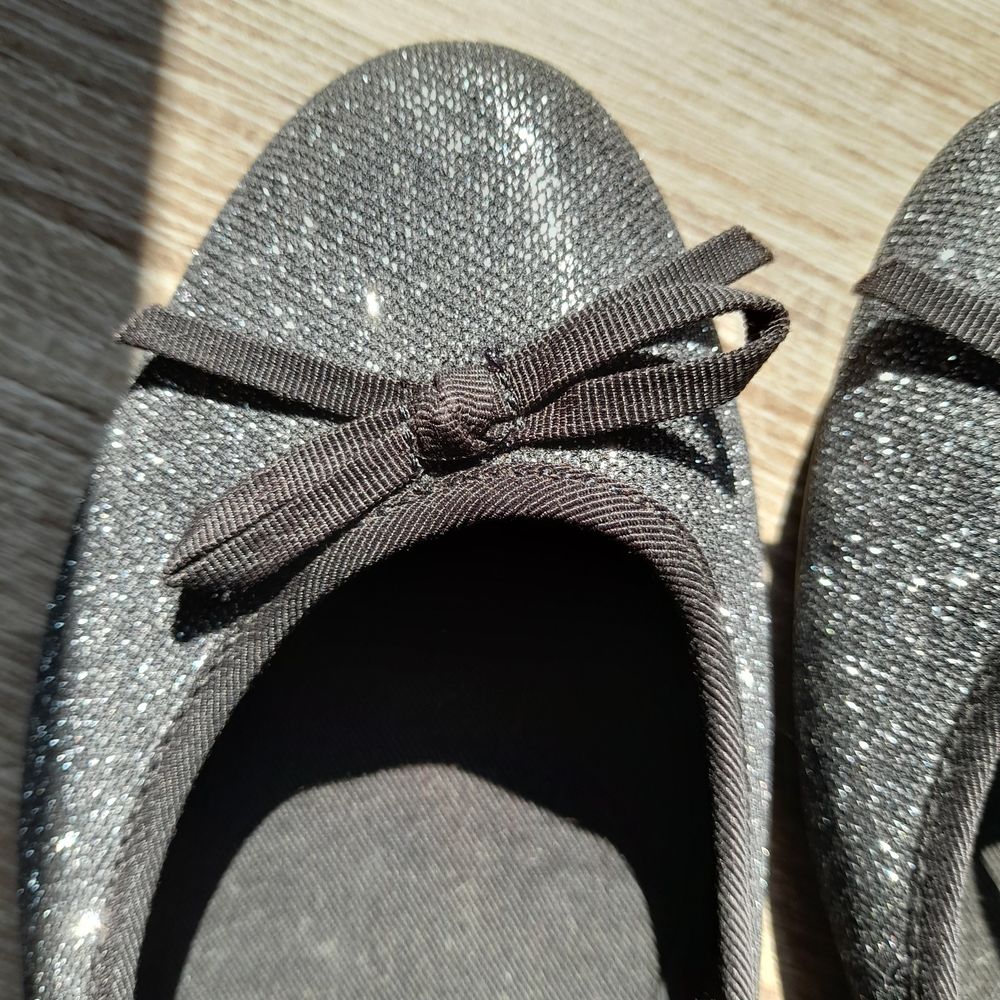 Ballerines gris paillet&eacute; Chaussures