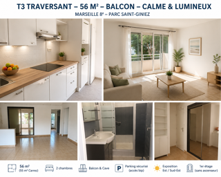  Appartement à vendre 3 pièces 56 m²