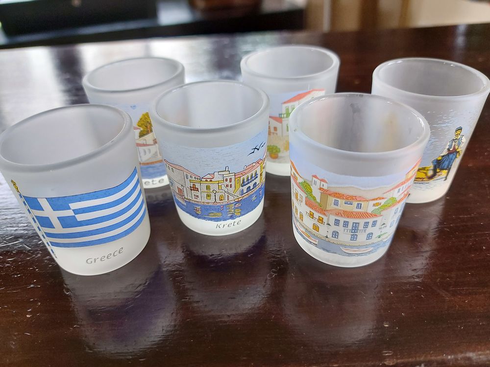 6 petits verres ou verrines Décoration