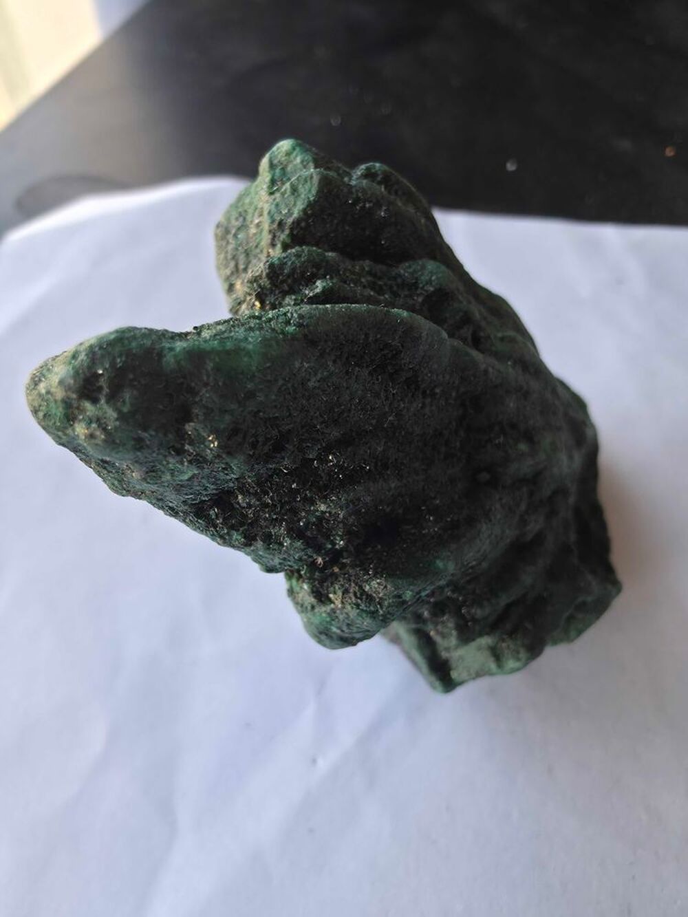 Min&eacute;ral Brut : Malachite Cristallis&eacute;e du Congo-206g 