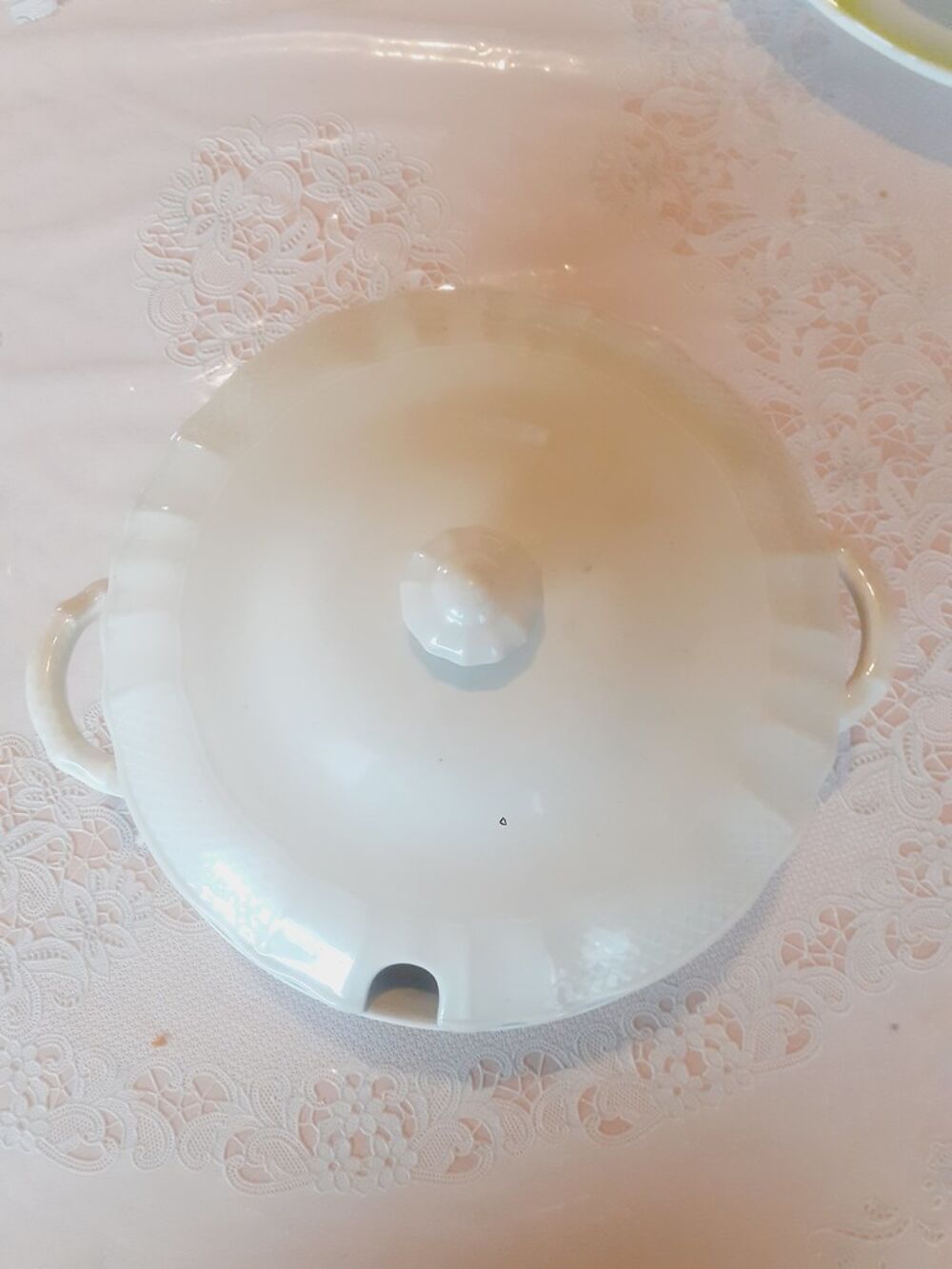 Couvercle blanc pour plat Cuisine