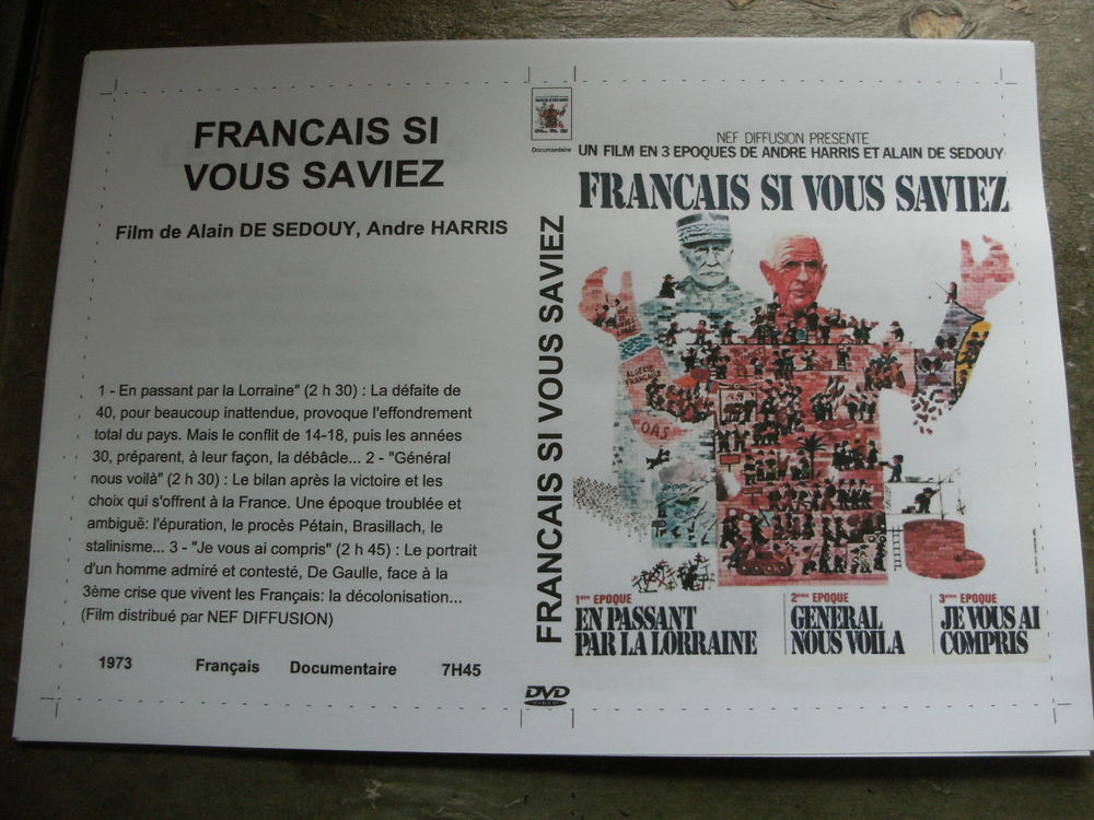 Film : " Francais si vous saviez " DVD et blu-ray