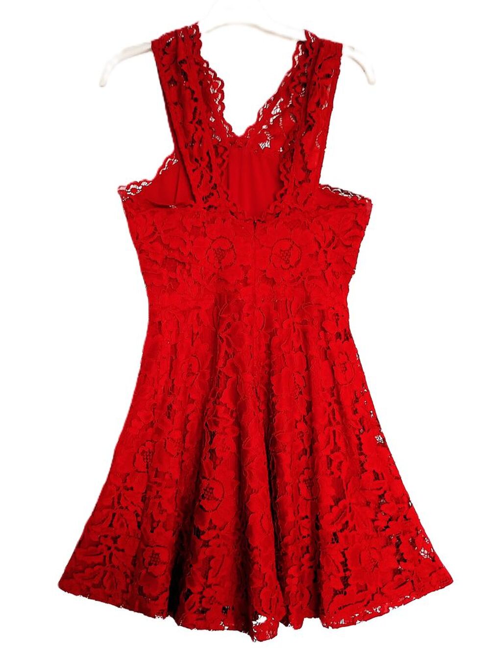 superbe robe rouge dentelle marque SANDRO Vêtements