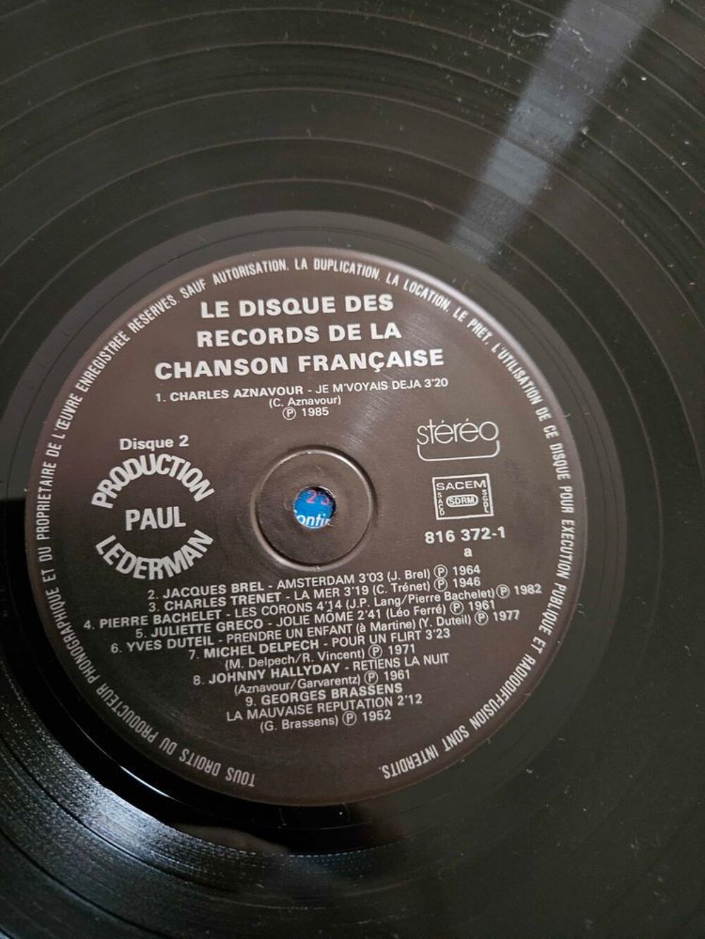 2 vinyles chansons francaises CD et vinyles