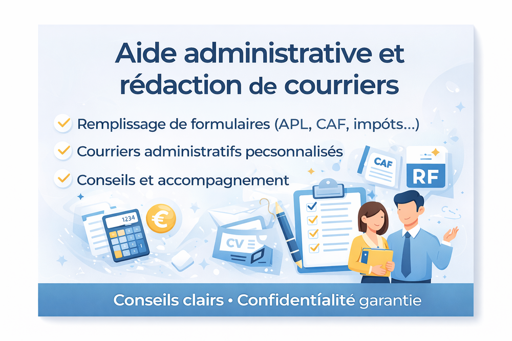   Je vais vous aider à remplir vos documents administratifs et 