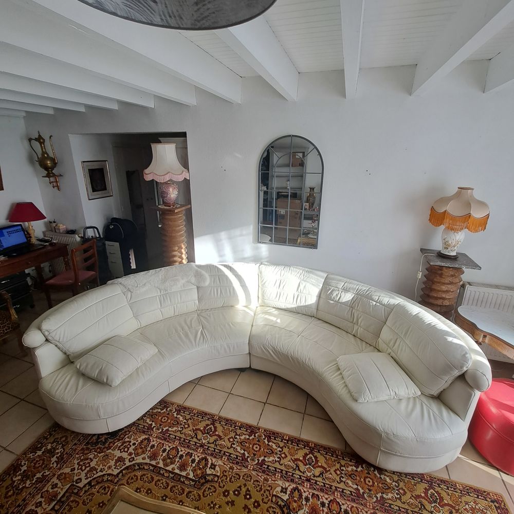 canap&eacute; cuir blanc Meubles
