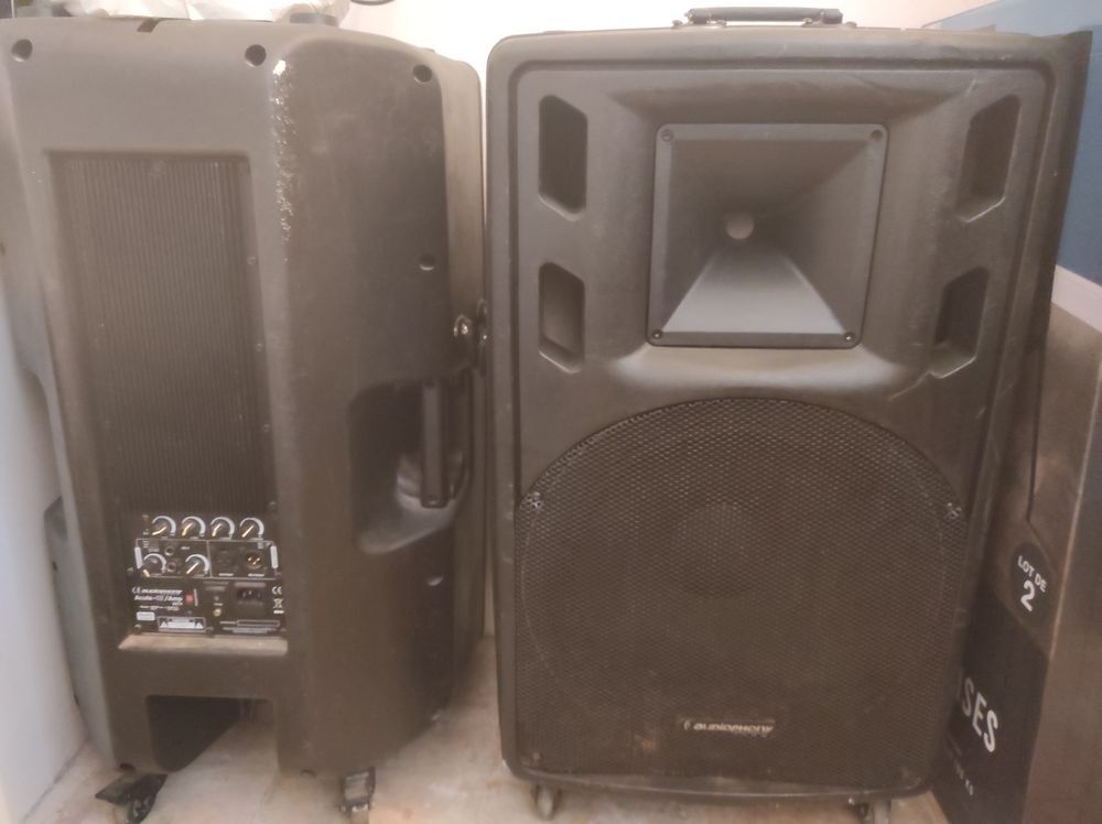 1 PAIRE D'ENCEINTES AMPLIFIEES AUDIOPHONY ACCUTE15" 350W RMS Audio et hifi