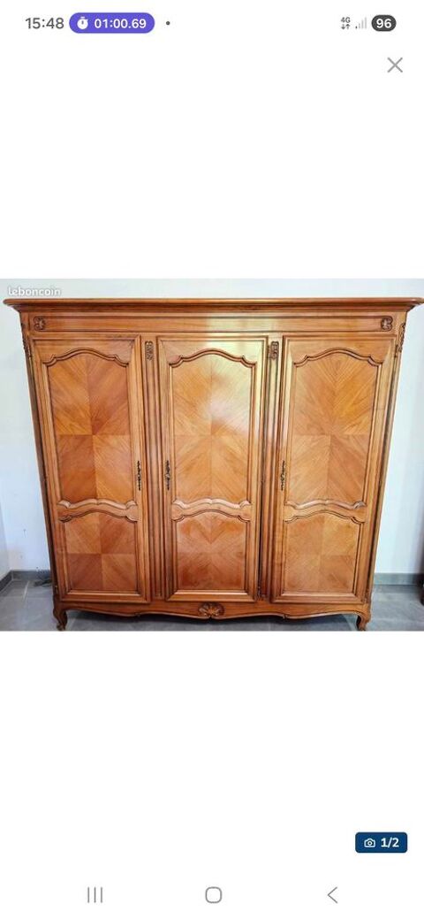 Belle armoire ancienne en bois Carnoux-en-Provence (13)