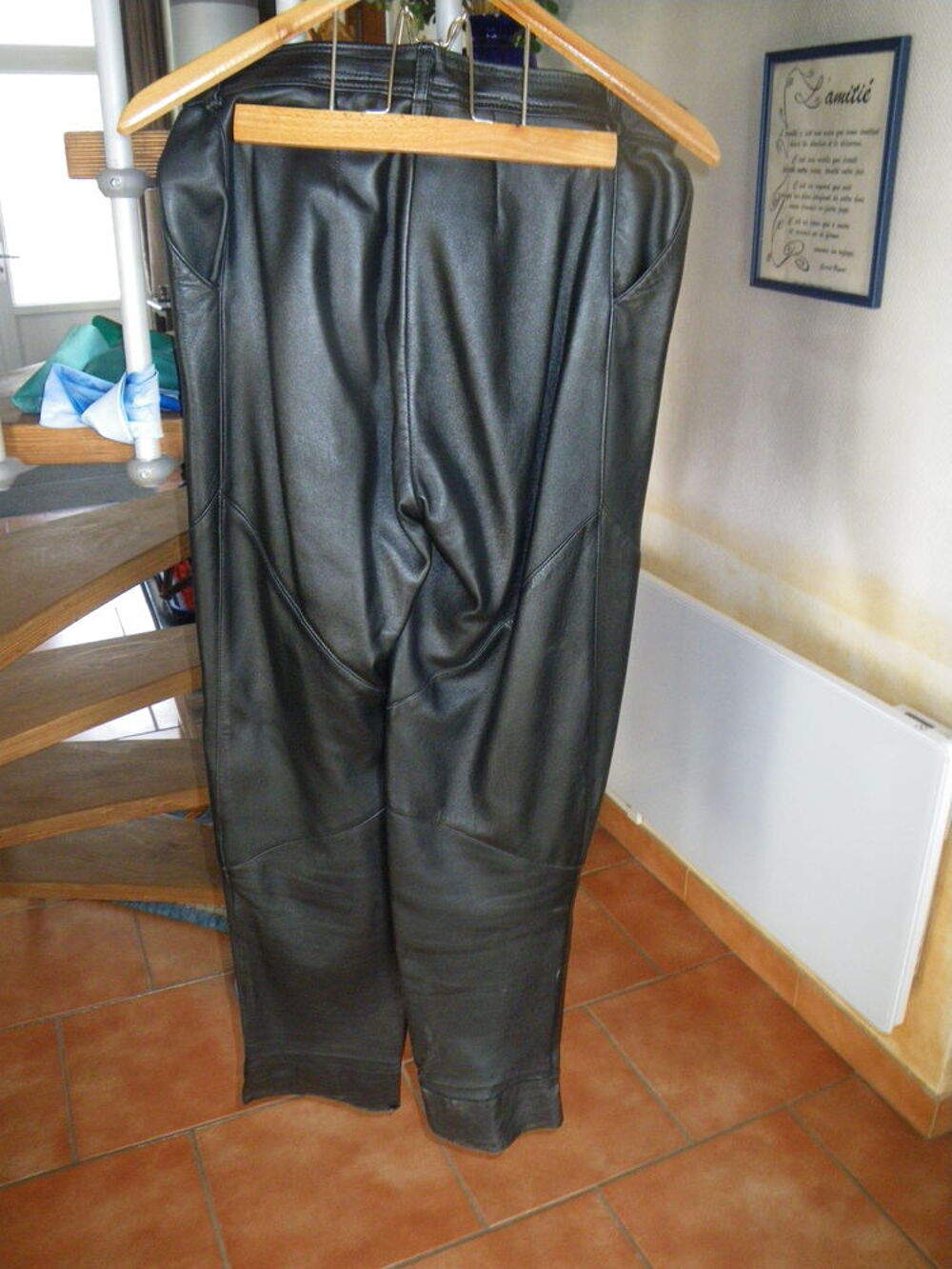 Manteau Trois Quart Cuir Dain et Pantalon Vêtements