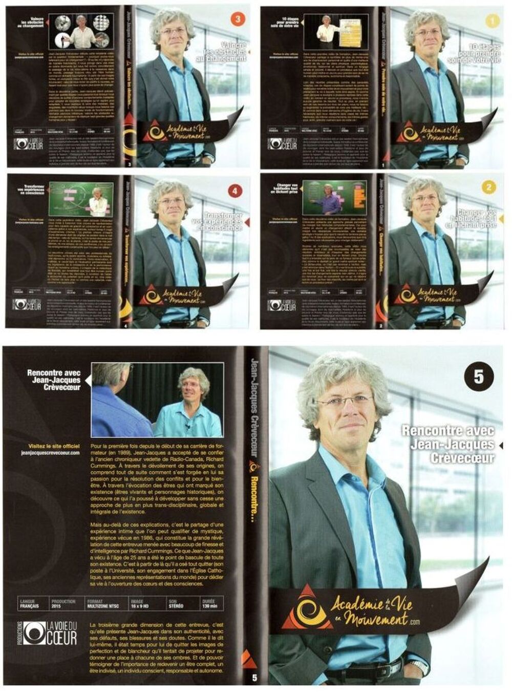 Coffret 5 dvd - 7h en compagnie de Jean-Jacques Cr&egrave;vecoeur DVD et blu-ray