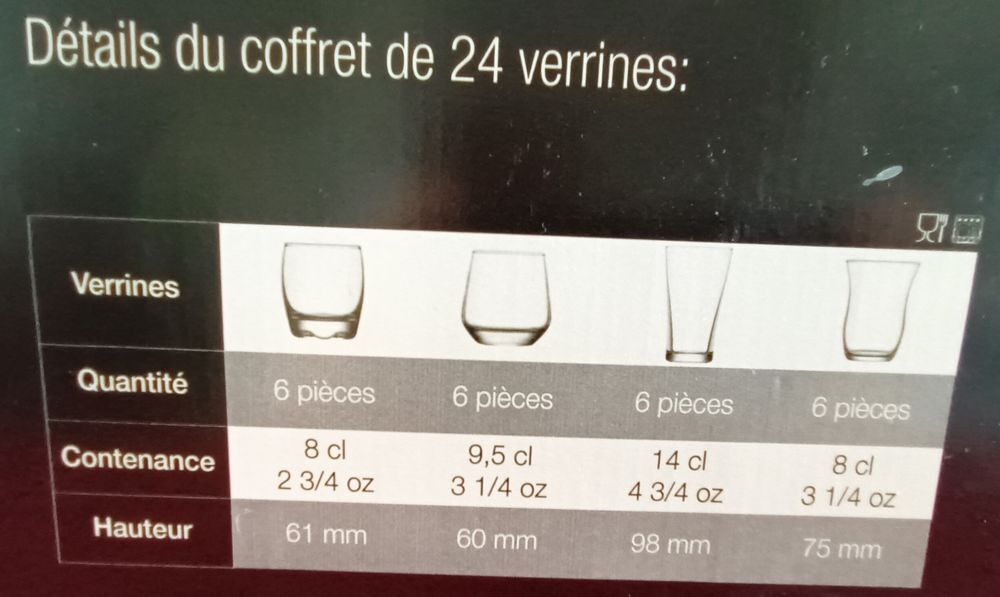 Lot verrines 24 pi&egrave;ces Cuisine