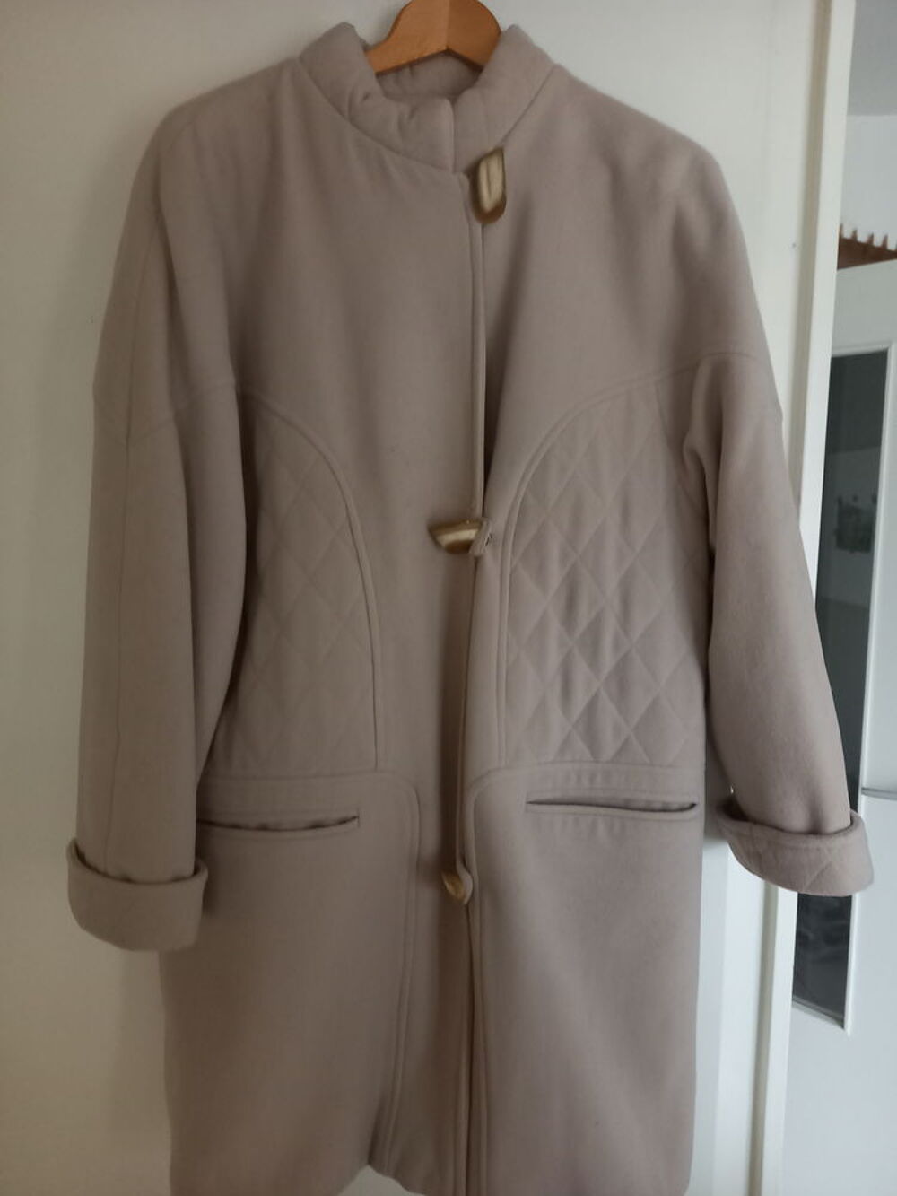 MANTEAU COULEUR ECRU Vêtements