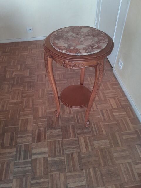 Gu�ridon bois macif avec plateau marbre Cr�teil (94)