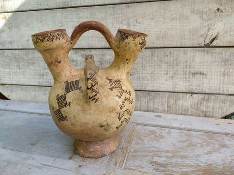 Ancienne Cruche Gargoulette Kabyle Berb�re Pottery Alg�rie 1 Loches (37)