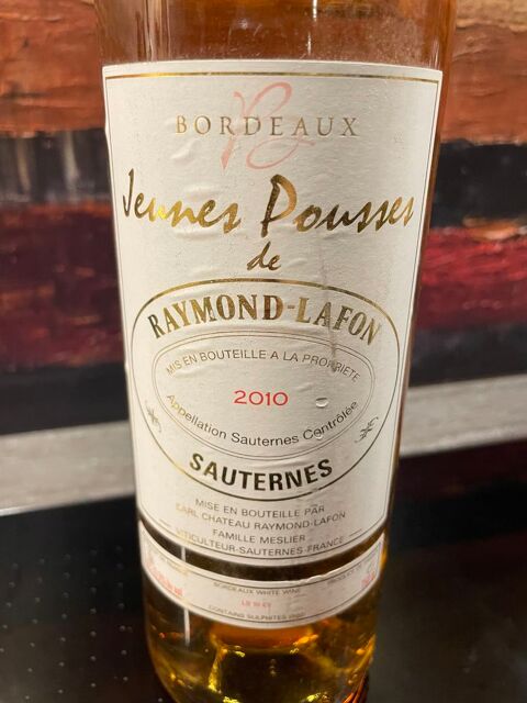 1 Bt Bordeaux Sauternes JEUNES POUSSES 2010 de Raymond LAFON 25 Vigneux-sur-Seine (91)