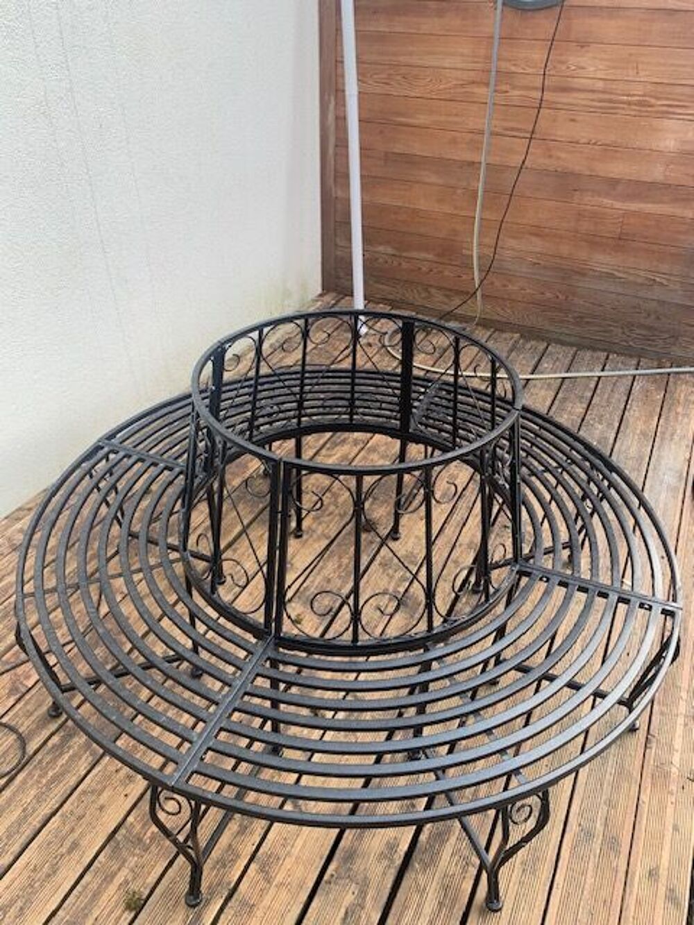 banc rond de jardin en acier Jardin